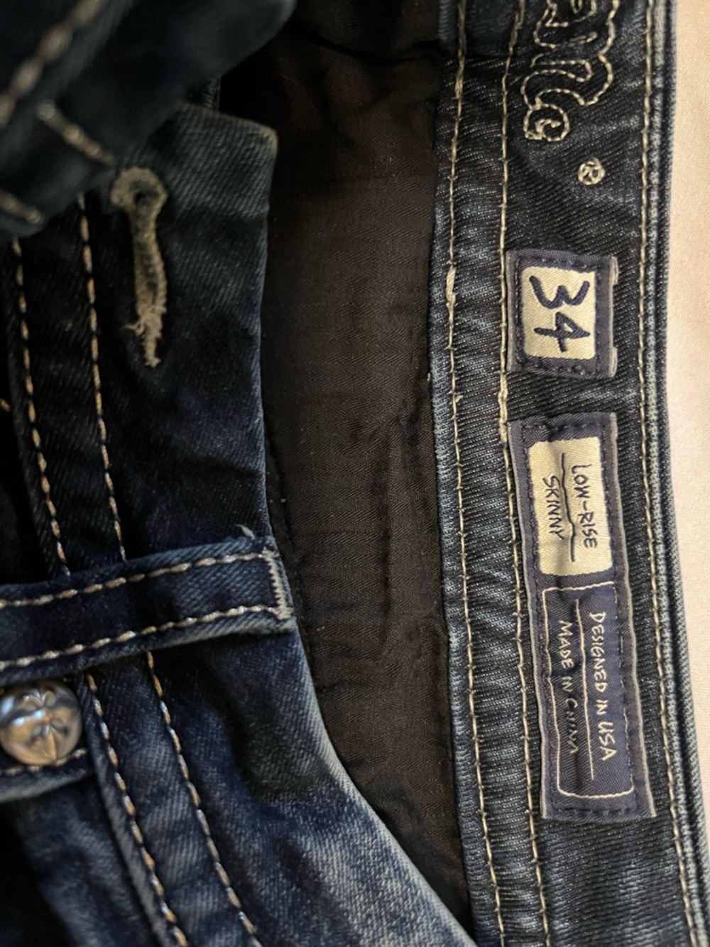Miss me size 34 skinny jeans - Picture 2 of 3